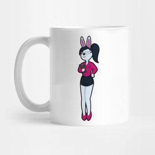 Rabbit as Secretary with Notepad & Glasses Mug